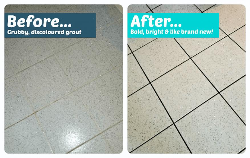 Grout fargestoff er en vannbåren epoxy som påføres fugemasse etter at den har blitt skitten