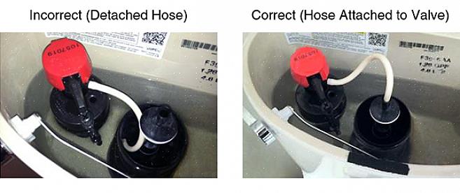 Løft tårnet bort fra skylleventilåpningen