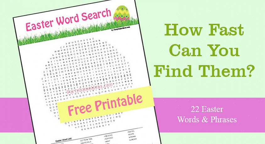 Et baby shower word scramble-spill som inkluderer ord om babyer