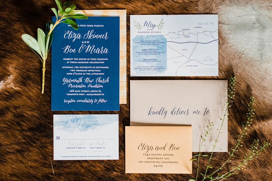 Bryllupsinvitasjonen er en av de viktigste tingene å fokusere på under bryllupsplanleggingen