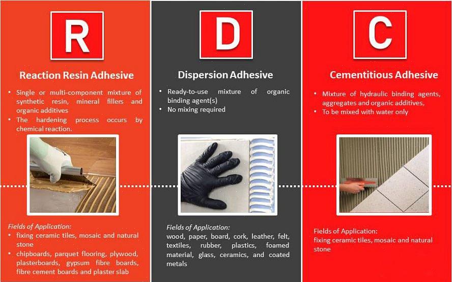 Epoxy fliser mørtel kommer i to eller tre separate komponenter som må blandes av brukeren rett før bruk