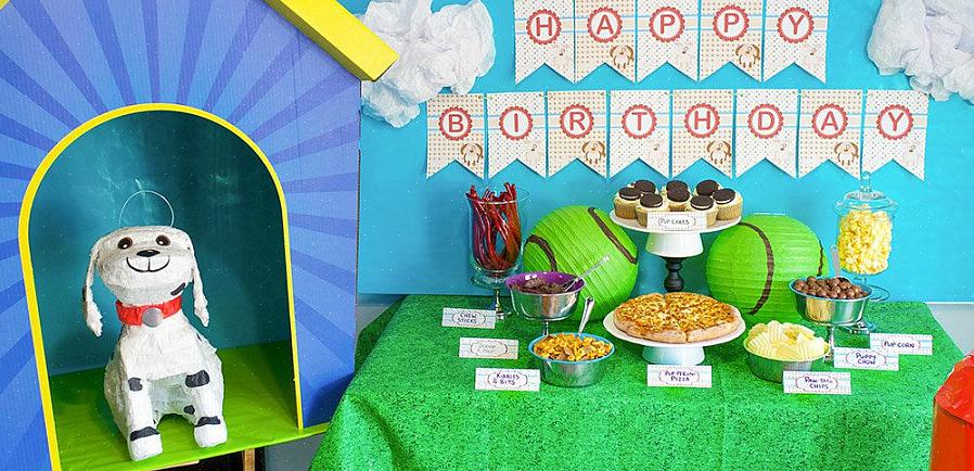 Som en jaktjakt har dette barnas festspill spillere som søker hundeben som er skjult rundt festområdet