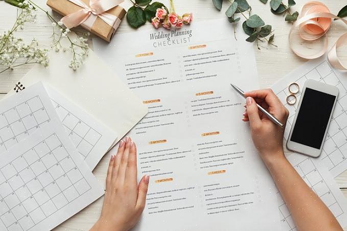 Som en del av bryllupsdagsjekklisten din