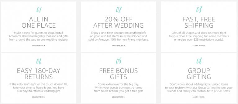 Amazons gratis gaver til bryllupsregisteret