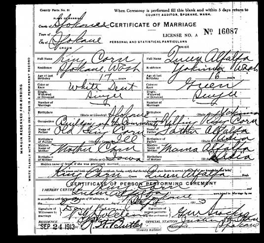 Kostnaden for å søke om ekteskapslisens i staten Washington varierer fra fylke til fylke