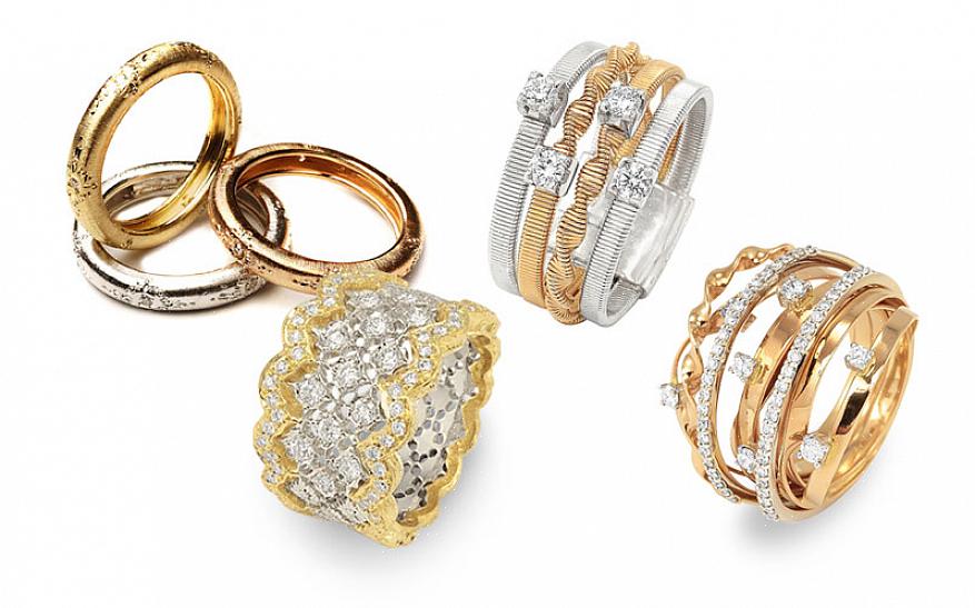 Fra Roberto-mynten "Fantasia Collection" er ringen positivt blendende i 18K hvitt gull med fullskårne bane