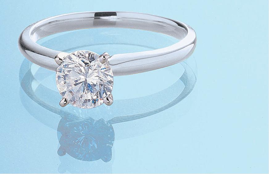 14 k hvitt gull tau kabal forlovelsesring