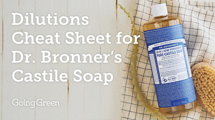 Bruk en kost av mikrofiber som er sprayet med en Castile såpespray