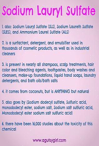 Imidlertid er natriumlauretsulfat ofte laget av natriumlaurylsulfat