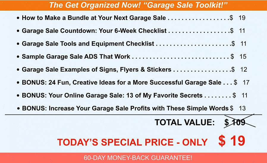 Kroppen til hagesalgsannonsen din er stedet å fortelle potensielle kunder hva du har til salgs