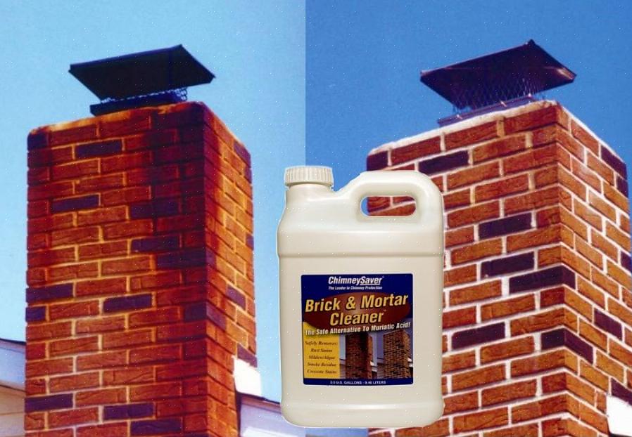 For å rense sement fra en steinmur