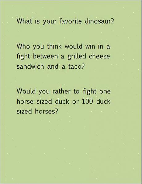 En av de beste måtene å bli kjent med de nye vennene dine er å stille spørsmål