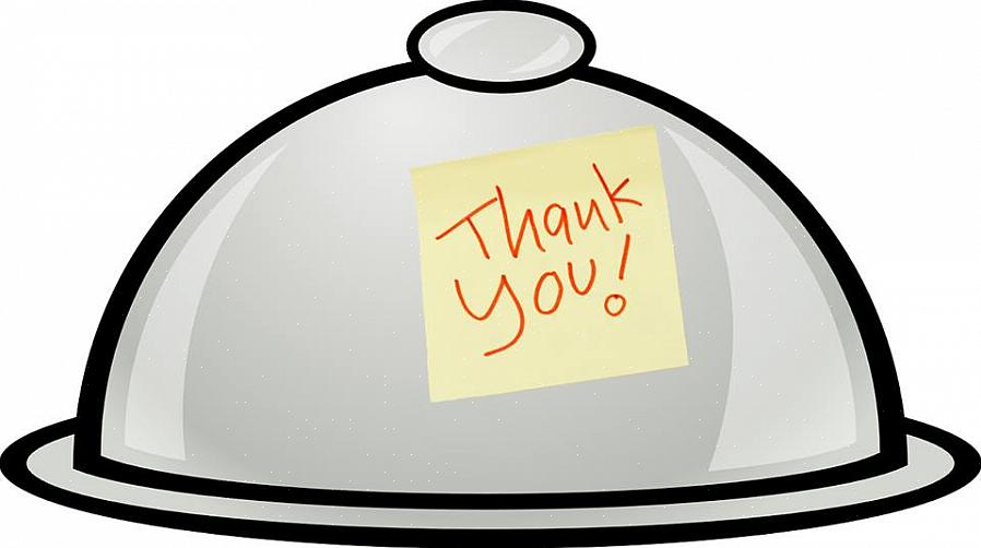 Når du skriver takkemeldingen til middagsselskapet