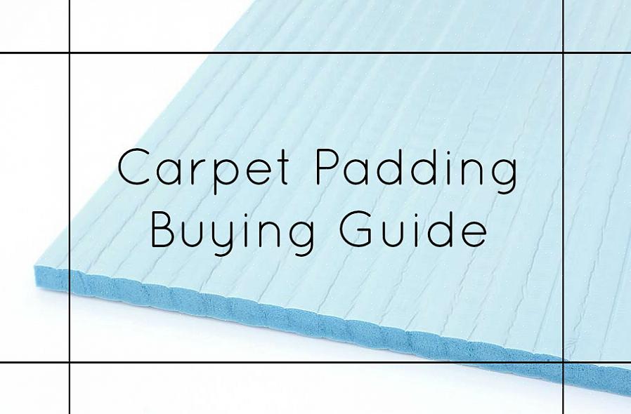 Følgende er minimumsanbefalingene for hver type skumpute i boligapplikasjoner