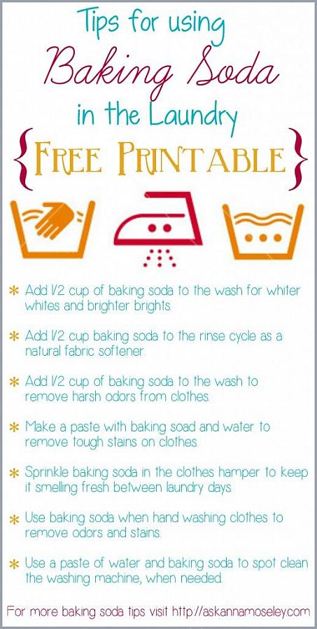 Baking soda hjelper til med å regulere pH-nivået i vaskemaskinens vann ved å forhindre at det er for surt