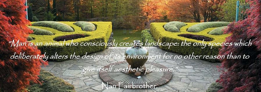 Landskapsdesign er opptatt både av estetiske