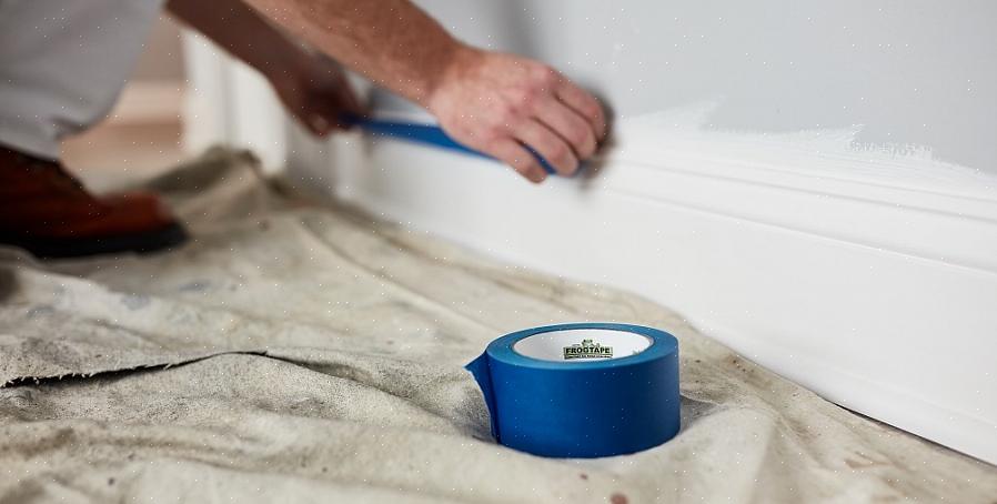 Standard maskebånd fungerte bra ved skjerming av overflater mens du malte