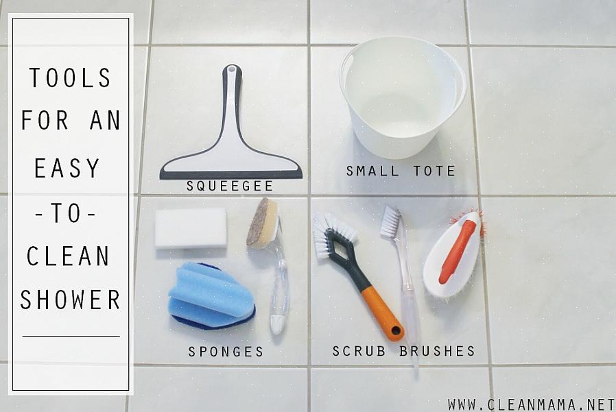 Bruk en nal eller et badehåndkle etter hver dusj for å tørke ned dusjveggene