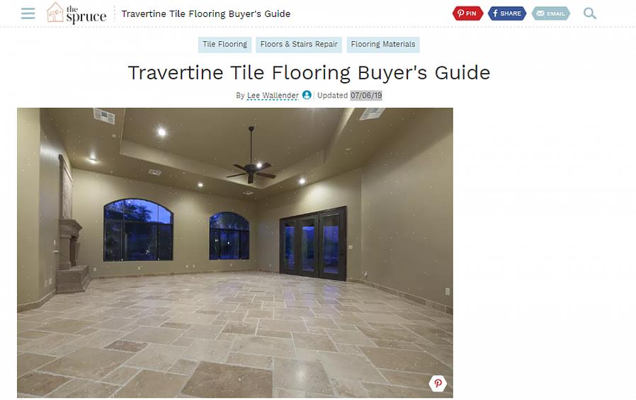 Travertinfliser er svært holdbare