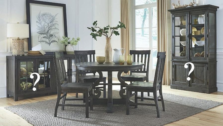 En skjenk ser godt proporsjonert ut i en spisestue hvis den er høyere enn spisebordet ditt