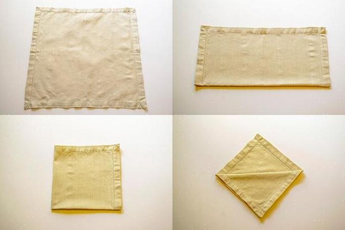 Servietten vil ha form av en trekant eller et eviggrønt tre