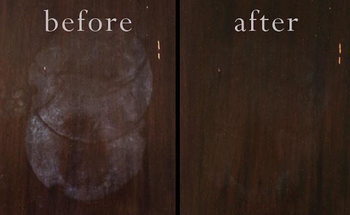 Vannflekker på trekledning er ofte forårsaket av skitt som har blitt fuktig fra skitne vannpytter eller våt