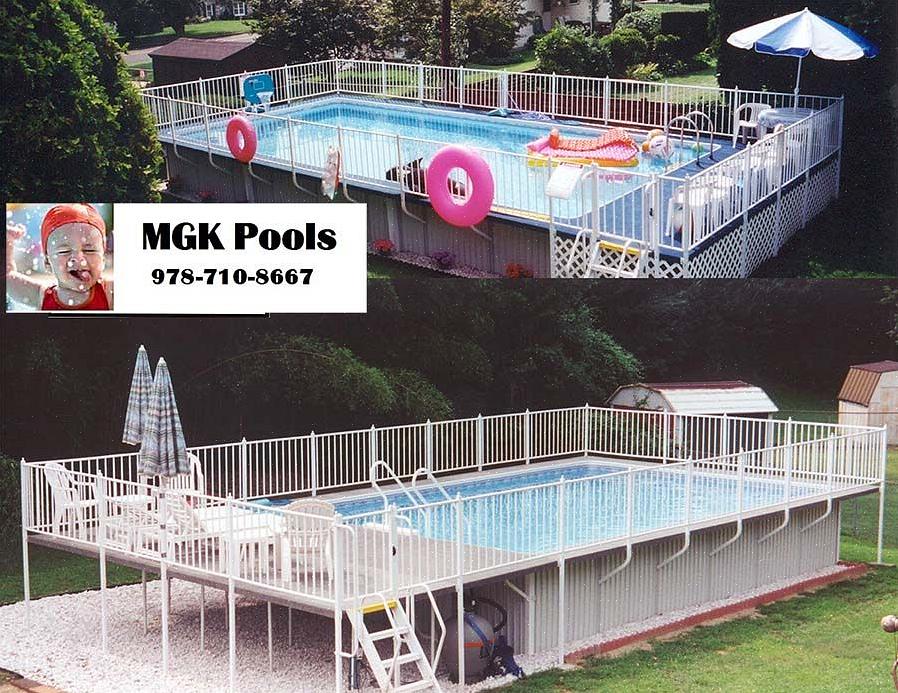 Og lager seks stiler av overjordiske svømmebassenger