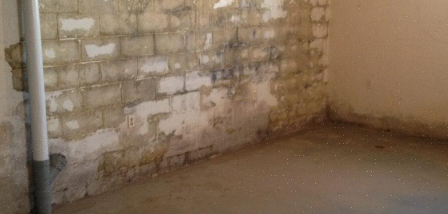 Vanntetting av et kjellergulv i murstein