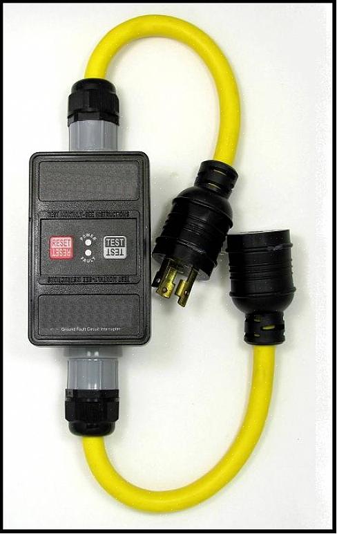 En typisk 240-volts 30-amp krets inkluderer en dobbeltpolet strømbryter